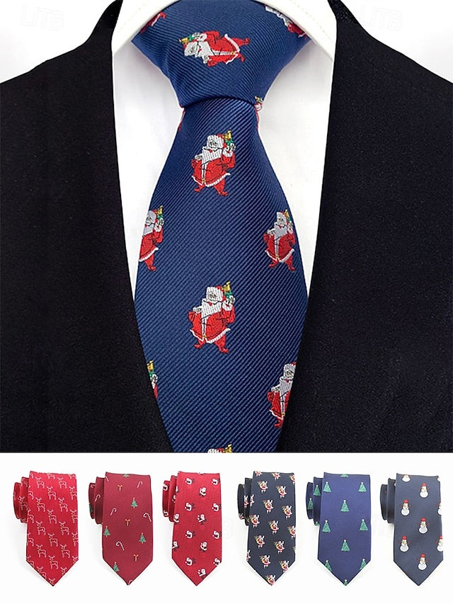 Santa Necktie with Christmas Men's FashionChic