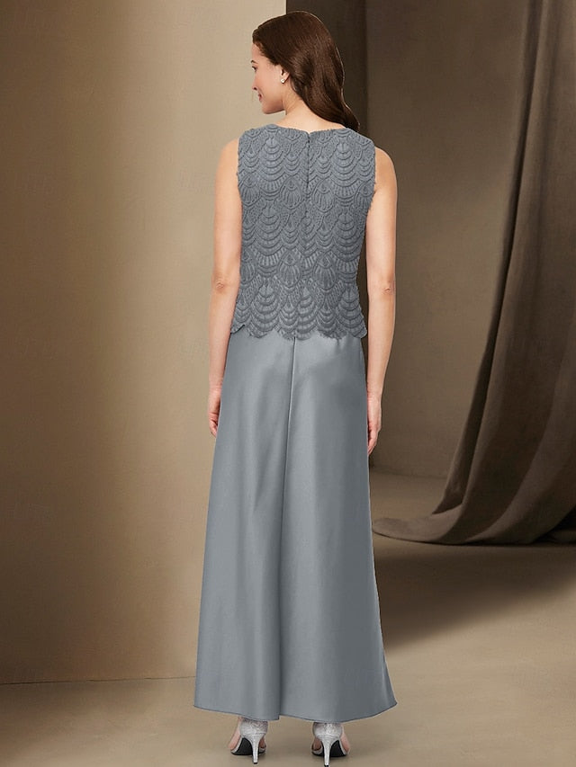 Simple Elegant Casual Mother Bride Piece 3 of Dress the A-Line FashionChic