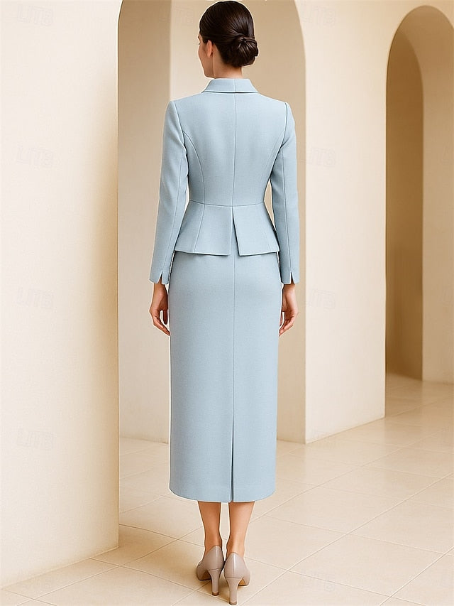 Column Elegant Mother Shirt the Sheath Dress / Bride Vintage of FashionChic