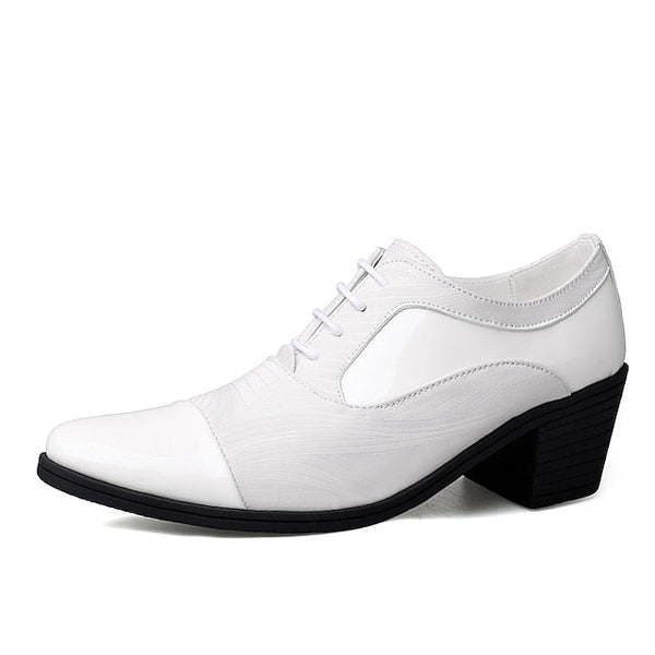 Shoes Stylish Patent Leather Men's Dress Formal – Lace-Up FashionChic