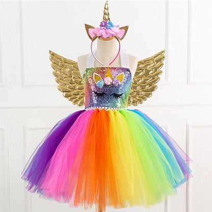 Headband Unicorn Cosplay Girls' Dance Dress Movie Wings FashionChic