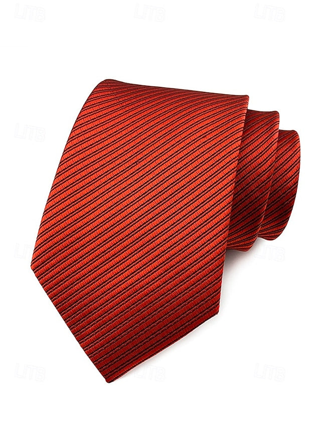 satin striped tie Men's FashionChic