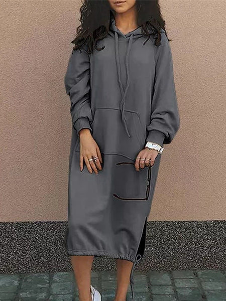 Women's Long Dress Maxi Dress Hoodie Dress Casual Dress