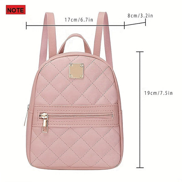 Front Backpack with Stylish – Zipper Quilted Pocket Mini and FashionChic