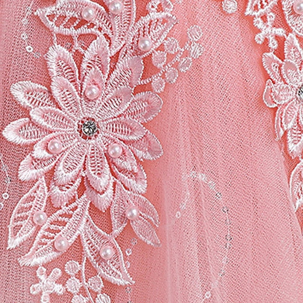 Floral Kids Line Colored Solid Girls' A Dress FashionChic