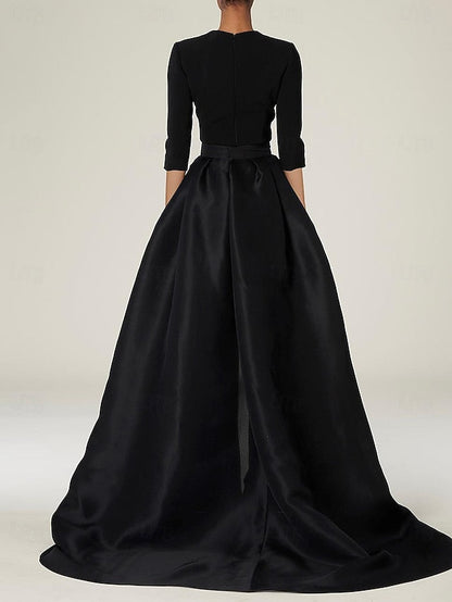 Simple the Elegant Mother Bride With Jumpsuit of Overskirt Dress FashionChic