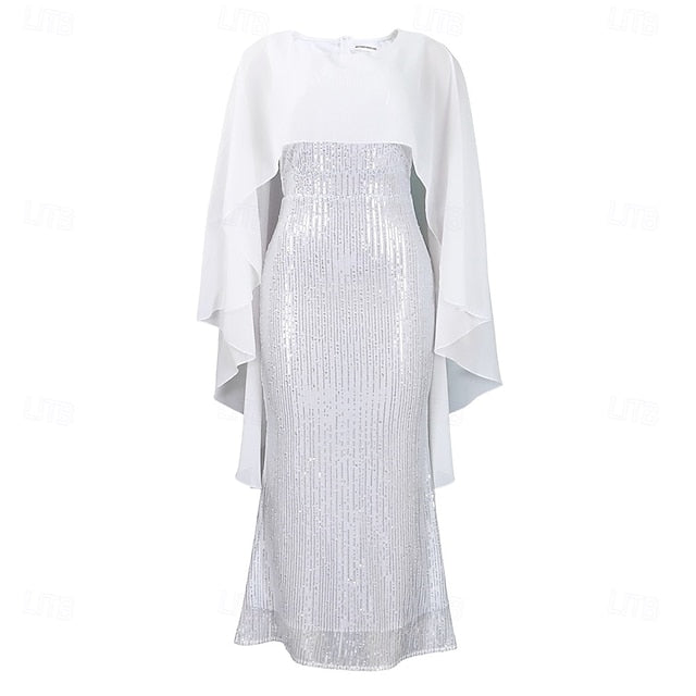 Dress the Crew of Mother Length Elegant Neck Floor Bride FashionChic