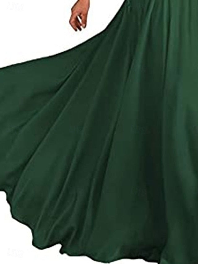 Bride Simple Neck A-Line the Elegant Floor Mother Dress of V FashionChic