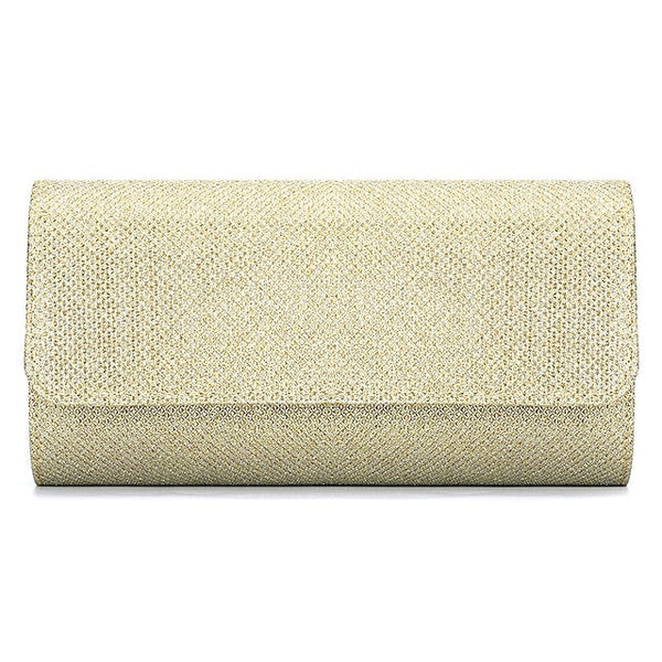 – Glitter Evening Silver Women's Clutch Purse Elegant FashionChic