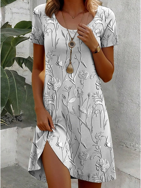 Women's Mini Dress Casual Dress T Shirt Dress Tee Dress FashionChic