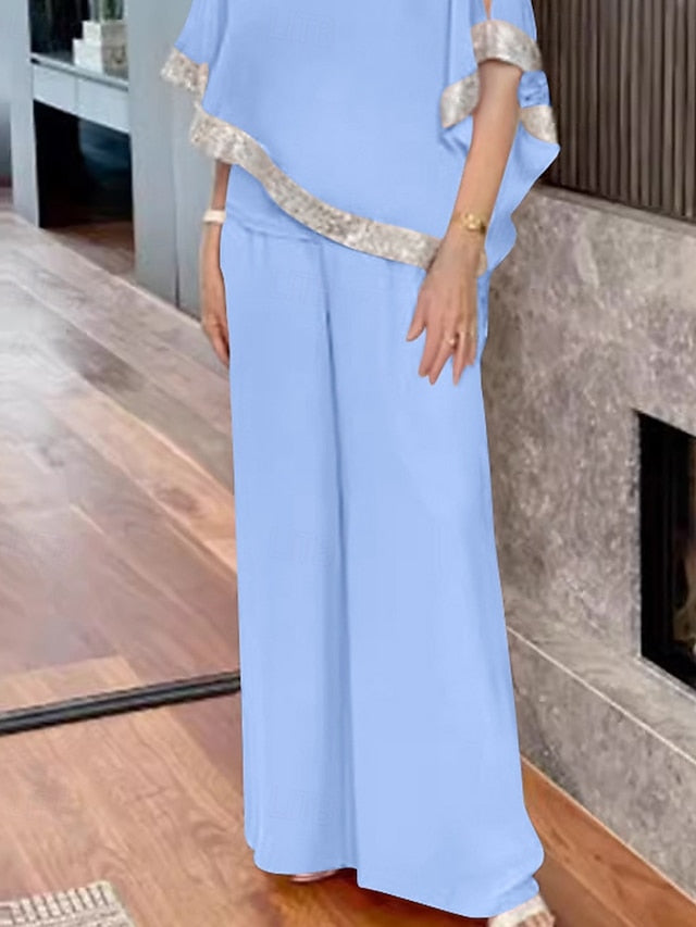 the Dress Jumpsuit / Bride Piece Pantsuit Two Mother Elegant of FashionChic