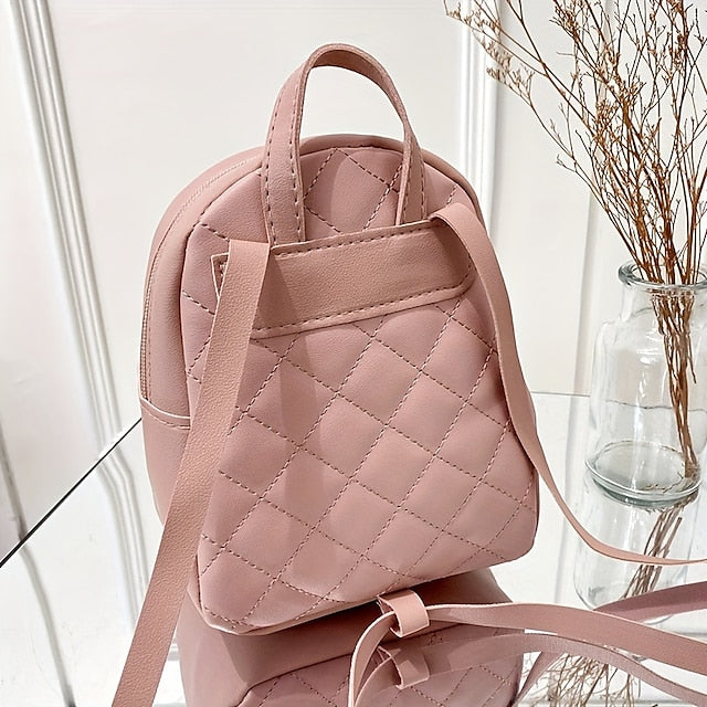Front Backpack with Stylish – Zipper Quilted Pocket Mini and FashionChic