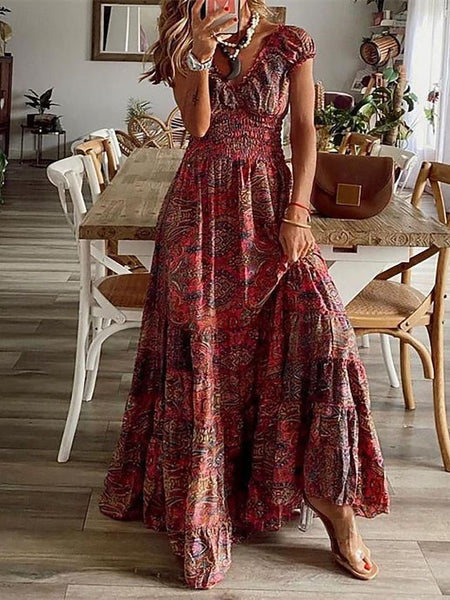 Women's Long Dress Maxi Dress Casual Dress Print Dress FashionChic