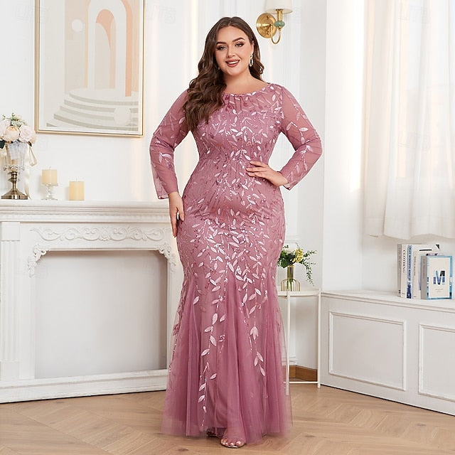 / Floor Mermaid Formal Sparkle Evening Dress Gown Trumpet FashionChic