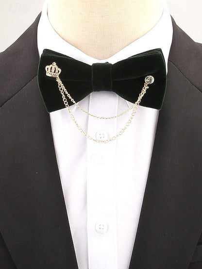 Velvet Crown and Detail with Bow Men's Chain – Tie FashionChic