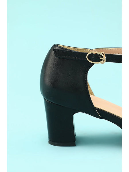 Retro Shoes Chunky 1950s Vintage Heels heels Roaring T-strap 20s FashionChic