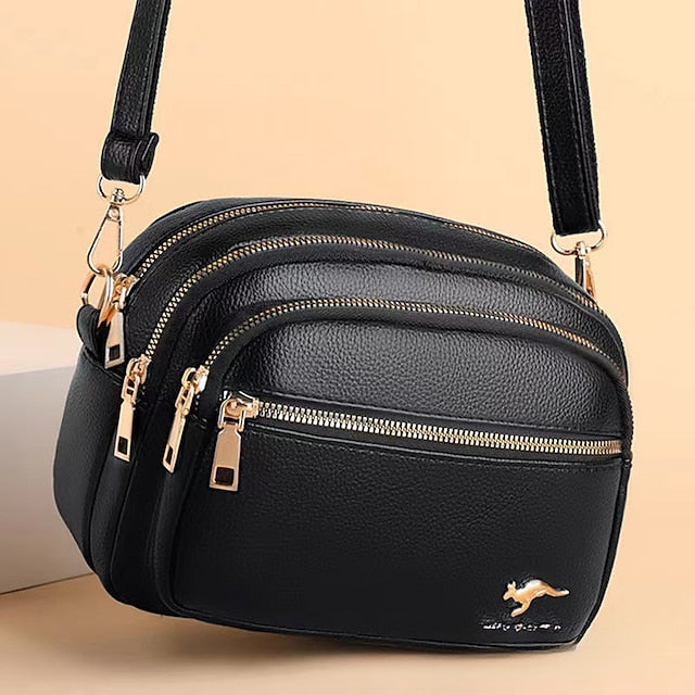 Leather Bag Dome Crossbody Shoulder PU Women's FashionChic