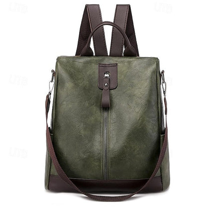 Convertible Backpack Faux Leather Caramel Purse Women's FashionChic