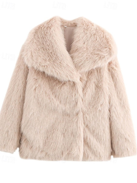 Women's Leathers Comfortable Coat Furs Fur Warm Faux FashionChic