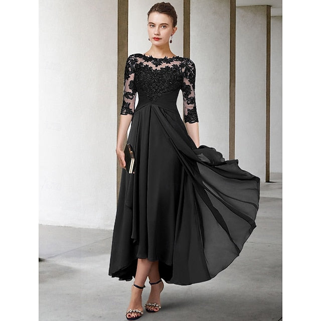 the Wedding of Plus Bride Guest Mother Size Elegant A-Line Dress FashionChic