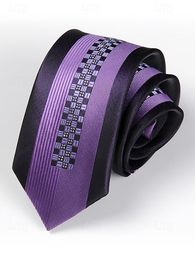 6cm Pattern - Men's Narrow Positioning Tie Stripe FashionChic
