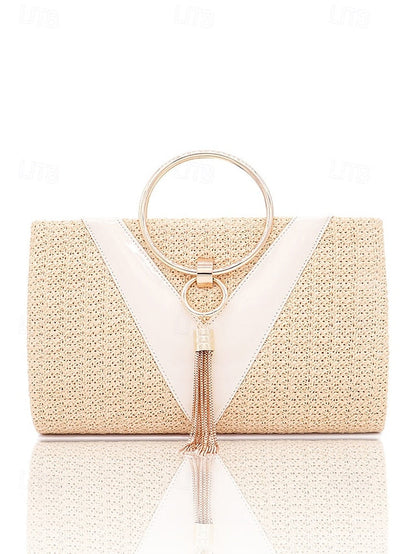 Straw Elegant Purse with Women's Handbag – Clutch Woven FashionChic
