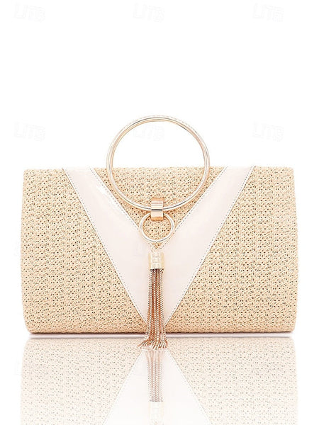 Straw Elegant Purse with Women's Handbag – Clutch Woven FashionChic