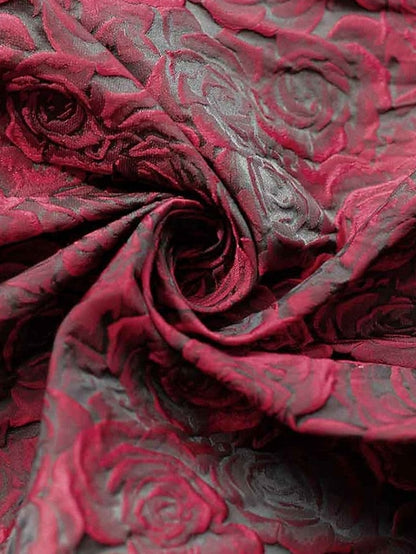 A-Line Bride Jacquard Gown the Mother of Elegant Red Evening FashionChic