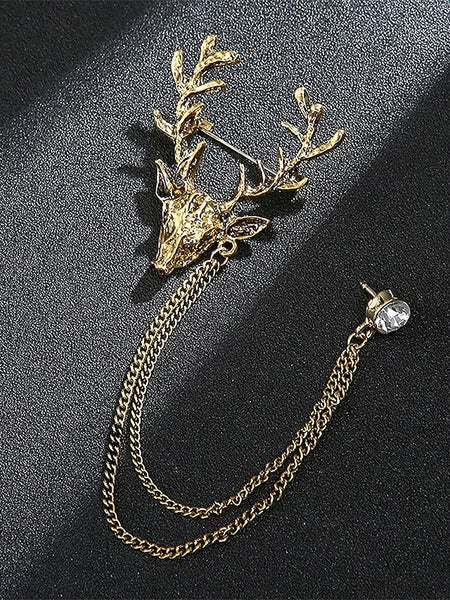 Men's Pin Brooch with Lapel Christmas Deer FashionChic
