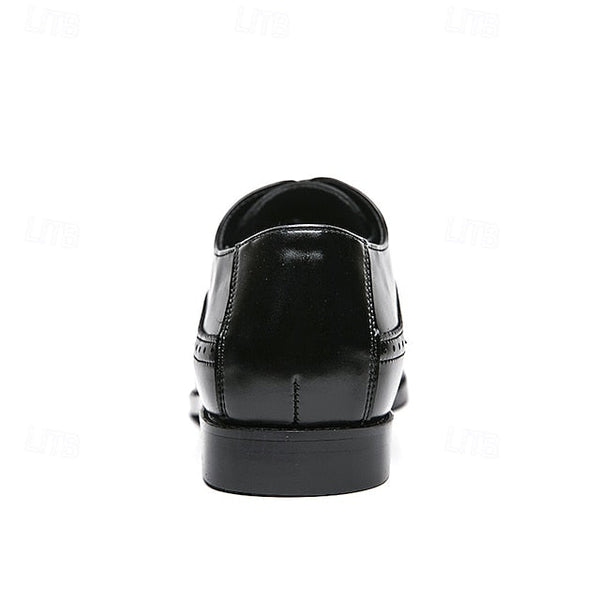 Classic Oxford – Leather Brown Shoes Men's Faux Brogue FashionChic