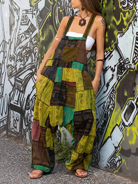 Women's Normal Jumpsuit Casual Floral Sleeveless U Neck