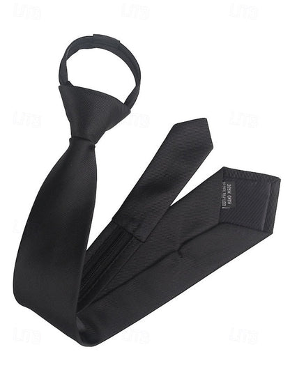 Classic - Narrow Men's Ties Zip and Stripes Pre-Tied FashionChic