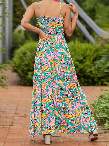 Women's Casual Dress Swing Dress Slip Dress Floral Leaf