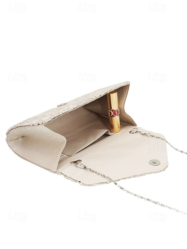 Chain with Strap Clutch Lace Bag Evening Women's FashionChic