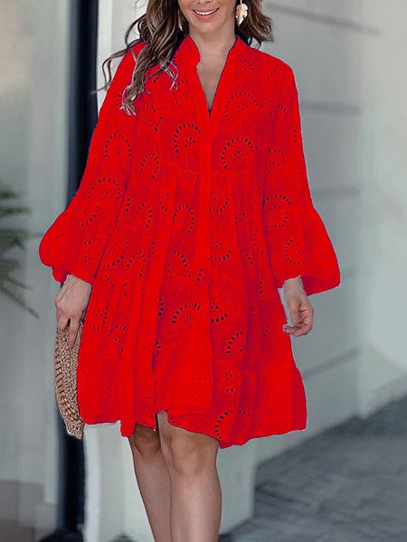 Women's Mini Dress Lace Dress Casual Dress Fashion Modern