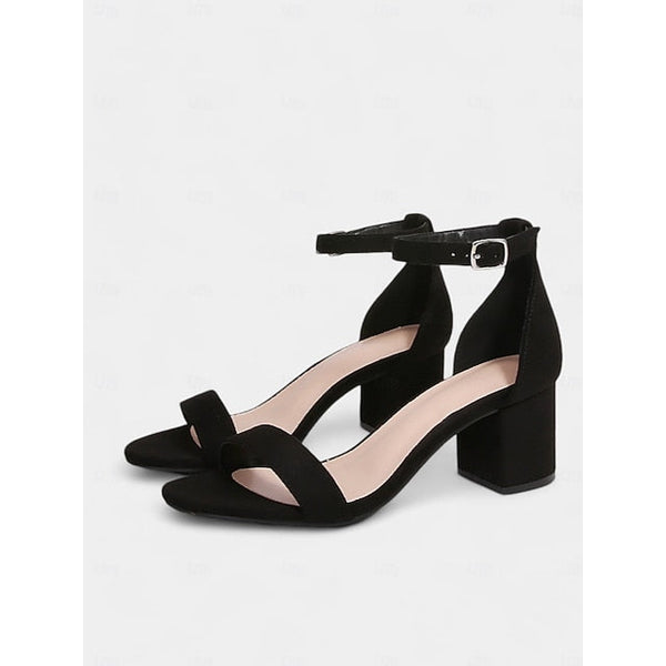 Ankle Stylish Women's Glitter Sandals Heel Gold with Block FashionChic