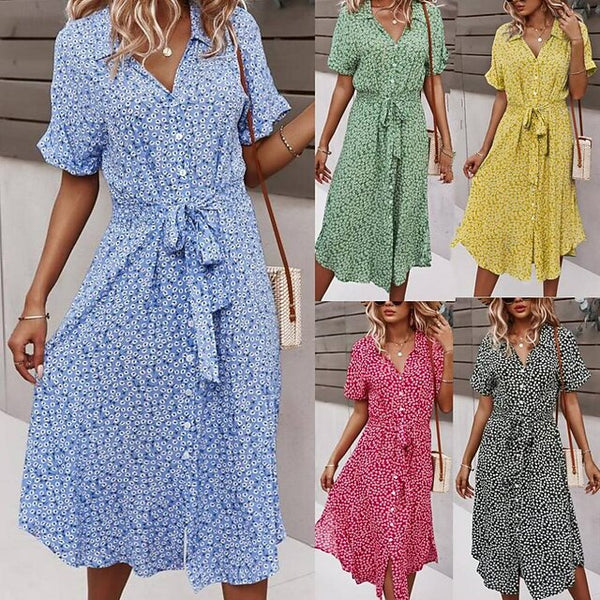 Women's Midi Dress A Line Dress Vacation Casual Outdoor