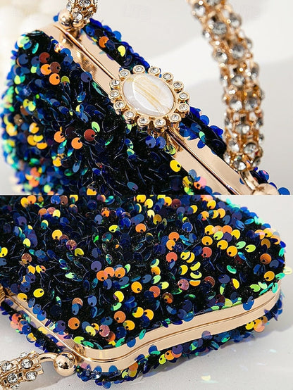 Vintage Bag Embellished Women's Sequin Evening – Clutch FashionChic
