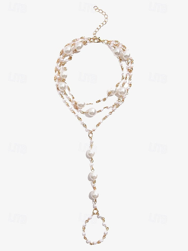 Elegant Foot Bracelet Chain – Pearl Ankle Women's FashionChic