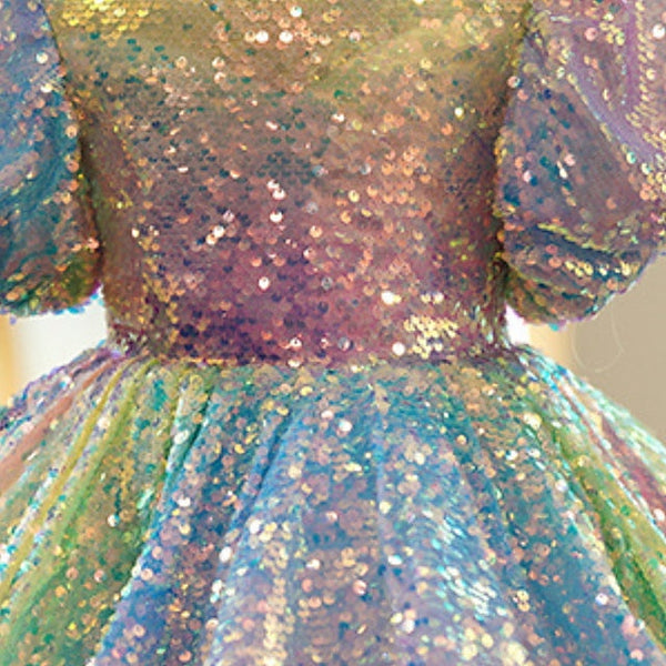 Sleeve Girls' Short Spring colour Dress 3D Wedding Summer FashionChic