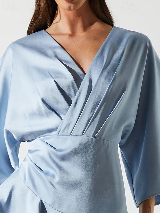 Dress Elegant Bride Luxurious the Mother of Simple SkyA-Line V FashionChic