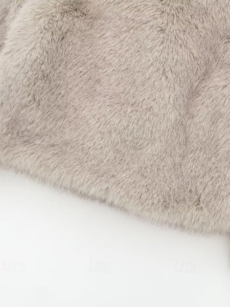 Warm Furs Coat Buttons Women's Comfortable Faux Fur FashionChic