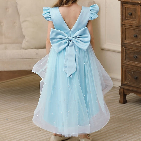 Kids Solid Color Flower Girl Girls' Party Dress FashionChic