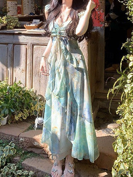 Women's Long Dress Maxi Dress Print Dress Modern Vacation FashionChic