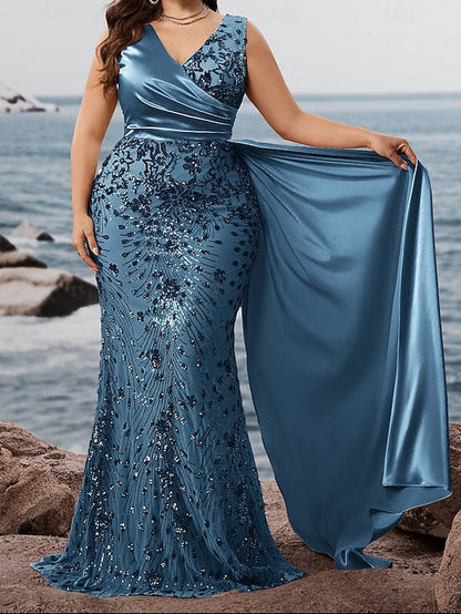 Gown / Mermaid Formal Evening Trumpet Dress Sparkle Long Wear FashionChic