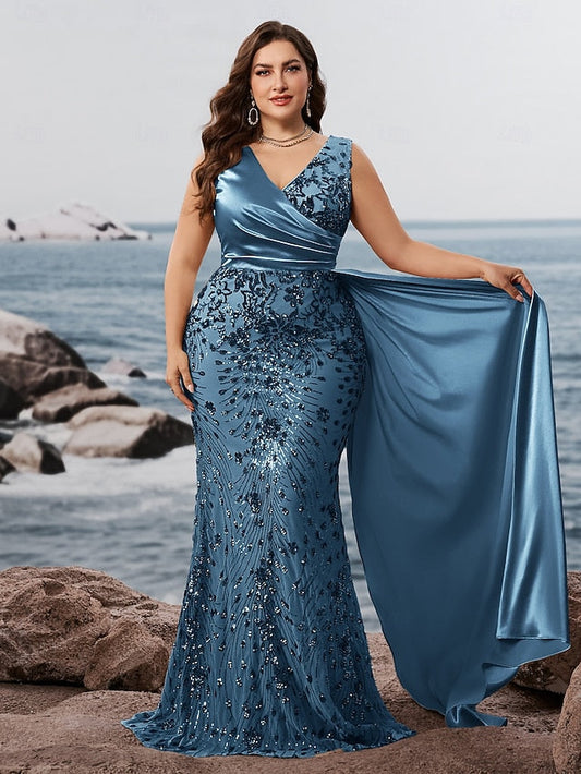 Gown Long / Trumpet Mermaid Formal Wear Dress Evening Sparkle FashionChic