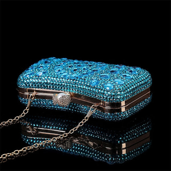 Multicolor Crystal Luxury Clutch – Women's Evening FashionChic