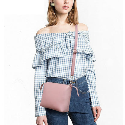 Leather Women's Set Tote 3-Piece Pink Faux - Handbag FashionChic