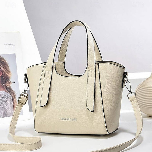 Casual PU Handbag Durable Earth Daily Leather Women's FashionChic