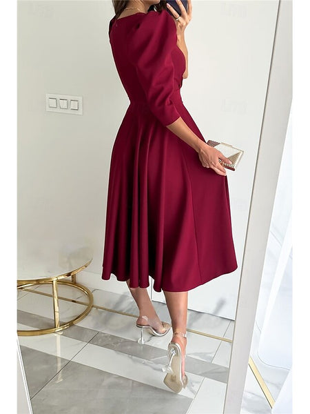 Women's Midi Dress Wrap Dress A Line Dress Casual Daily